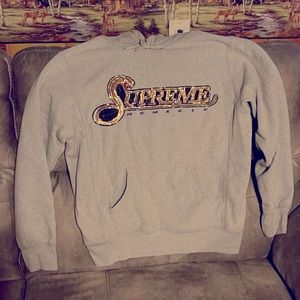 Supreme MCMXCIV Sequin Grey Hoodie